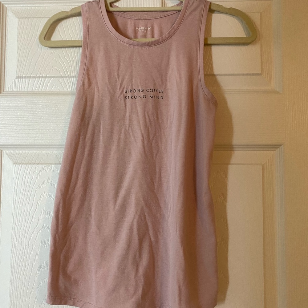 Old Navy Active Tank “Strong Coffee, Strong Mind”